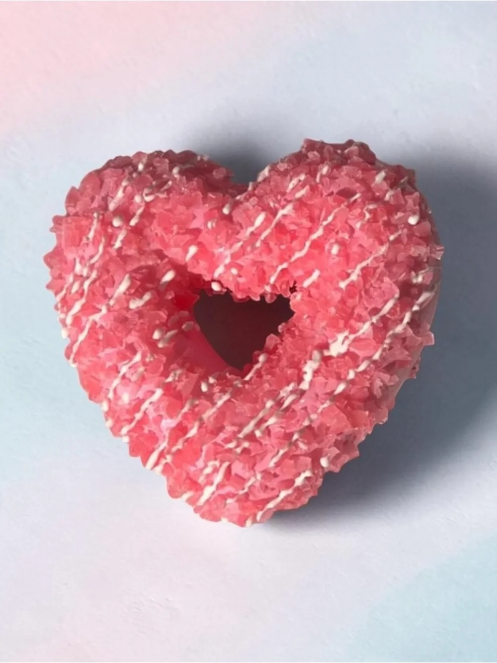 Pink crunch donut magnet